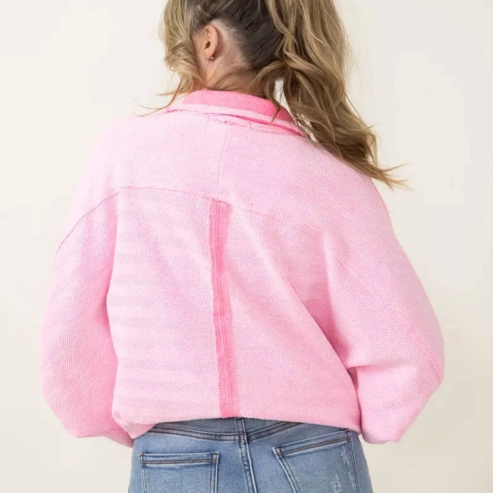 BUCKETLIST Pink Button-Up Top - Picture 2 of 4